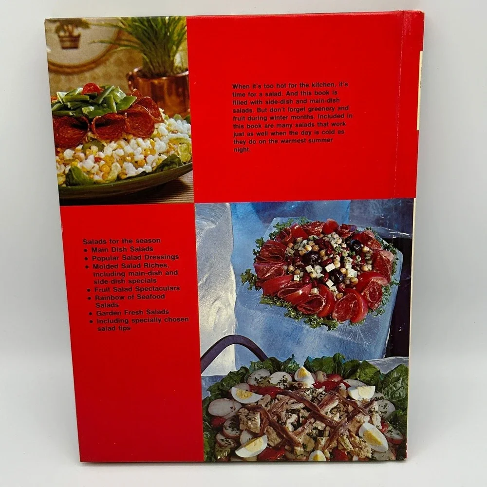 Family Circle Salad Cookbook Vintage 1970s Recipes Hardcover Illustrated